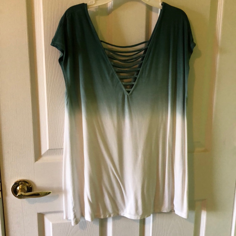 Green ombré soft T-shirt